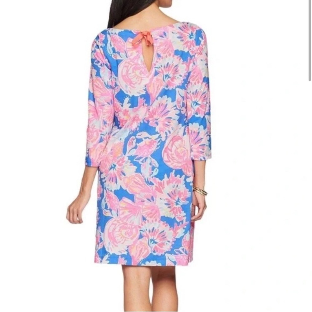 Lily Pulitzer Noelle Bennett Blue Bay Dreamin dress with cute tie back - Picture 5 of 13